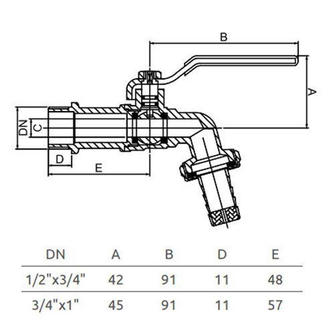 Garden Bib Outside Tap Water Valve Hozelock Connection Garden Taps / Valves, 022a, 022b