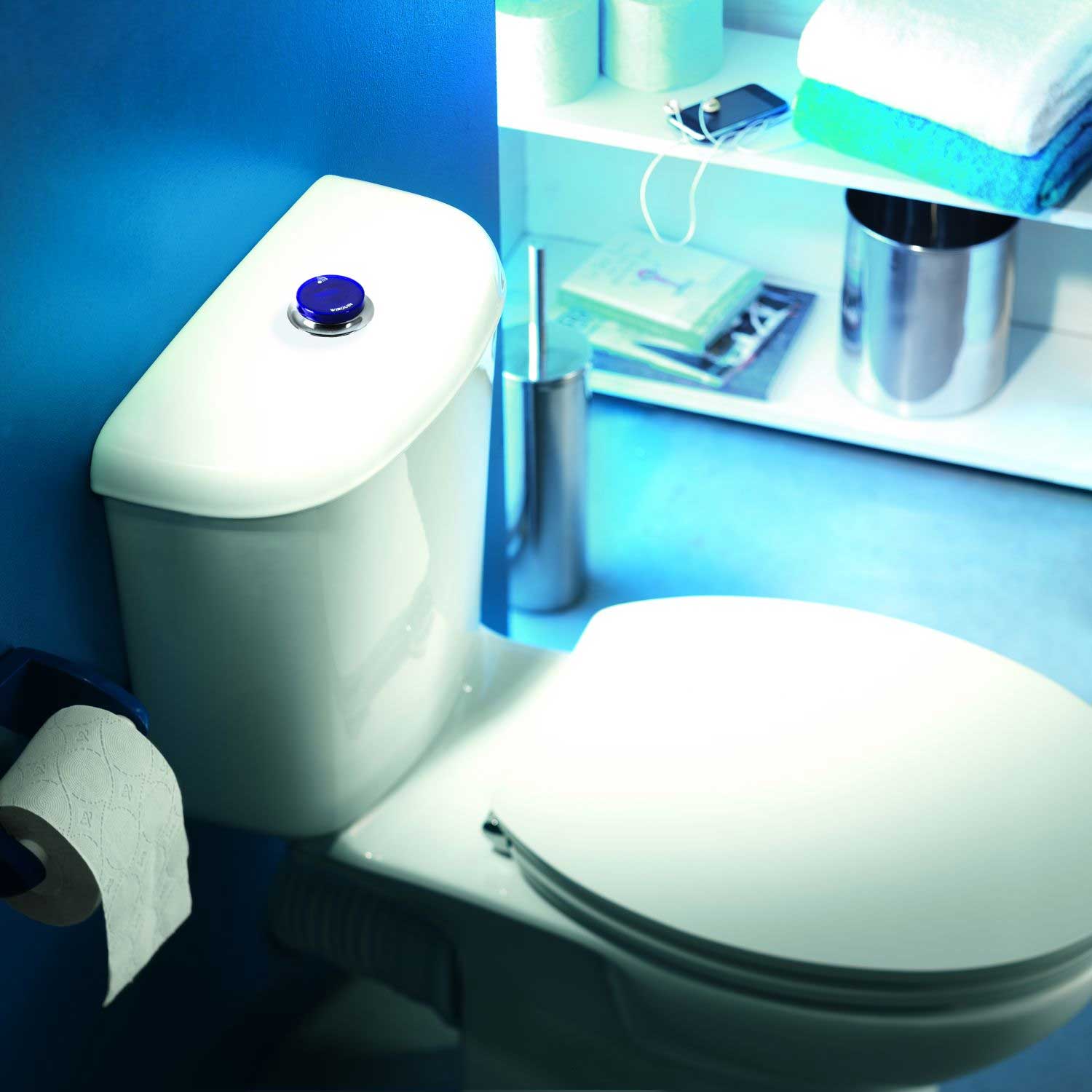 Touchfree Automatic Cistern Toilet Button Flush Valve WC TRONIC 2