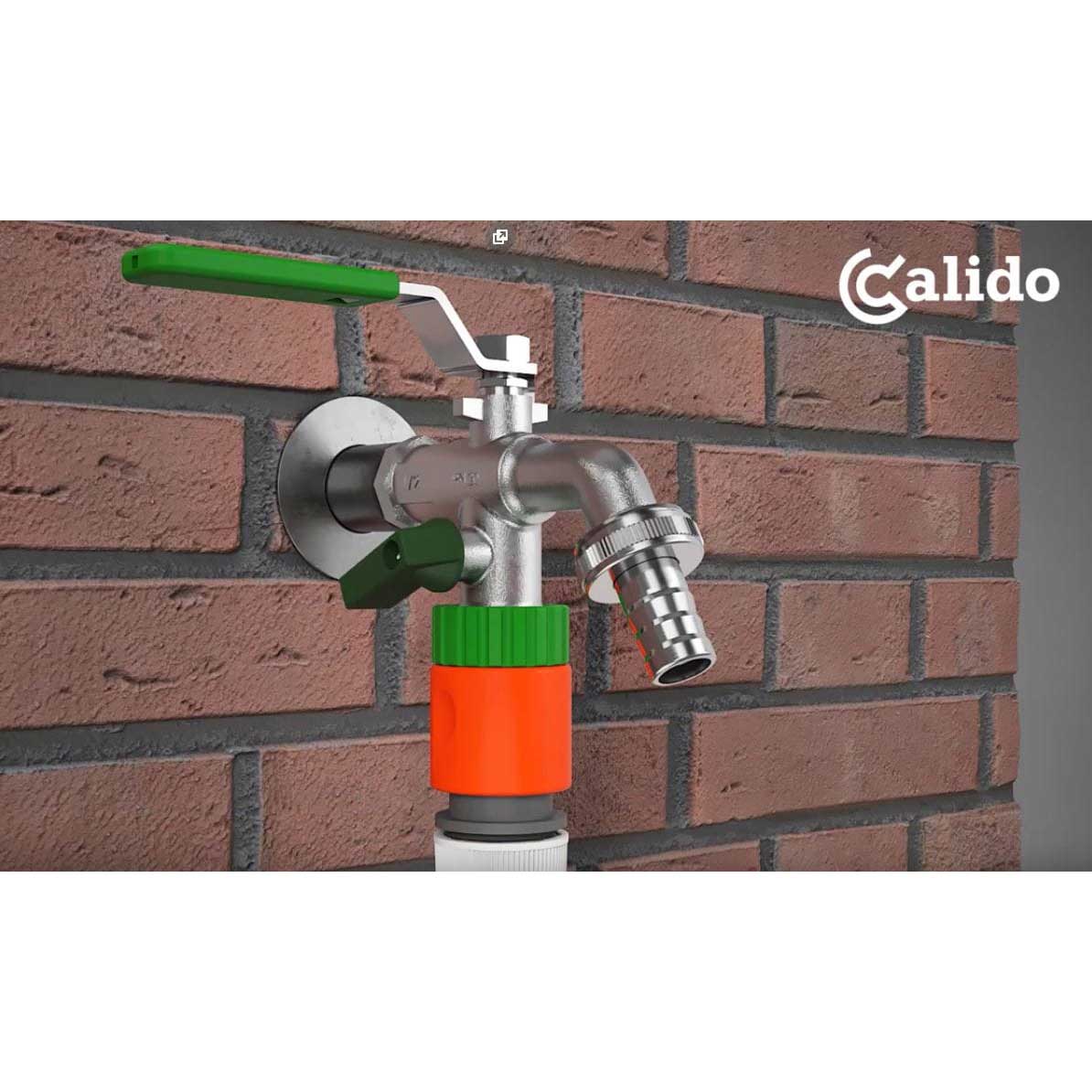 1/2 Inch Double Outlet Garden Outdoor Tap Ball Valve Faucet Garden Taps / Valves