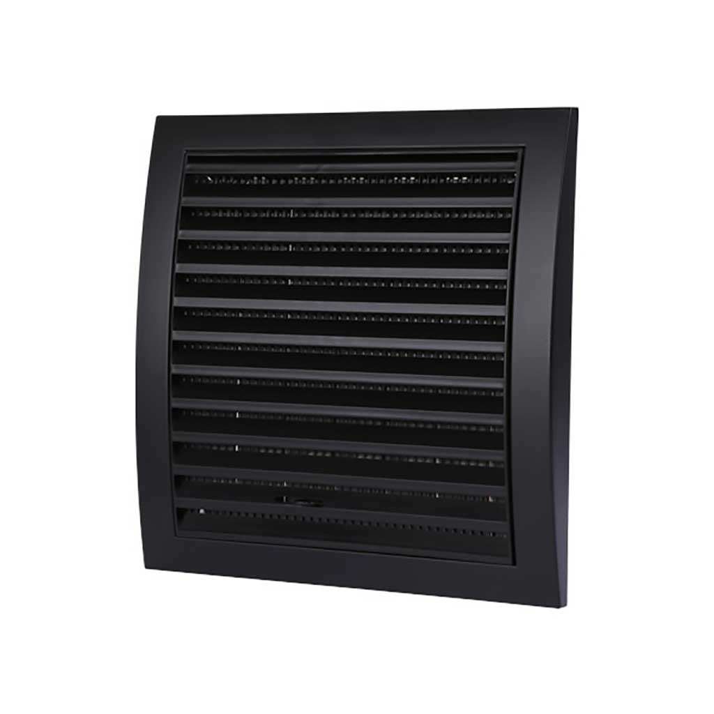 100mm Duct Wall Ventilation Grille Black Cover Insect Mesh Vent Air Covers