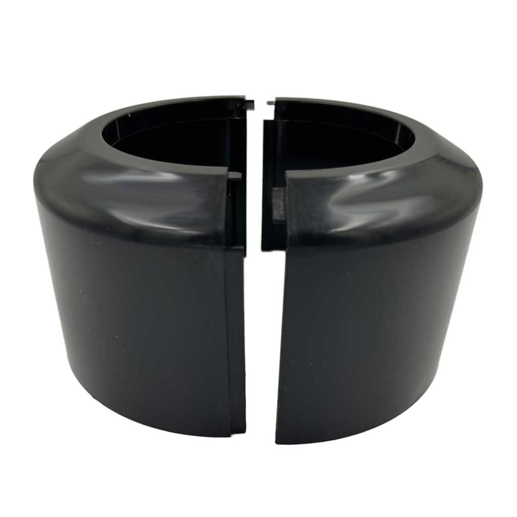 110mm Toilet Pipe Cover Black Split Two-Piece Pan Soil Waste Collar