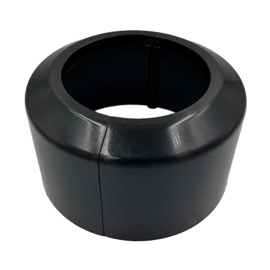 110mm Toilet Pipe Cover Black Split Two-Piece Pan Soil Waste Collar