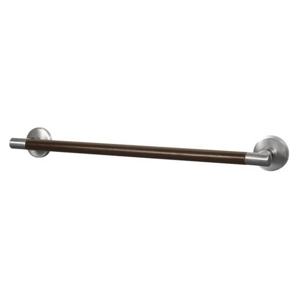 Solid Wood Wall Mounted Towel Rack Single Bar Hanger Towel Rails and Rings