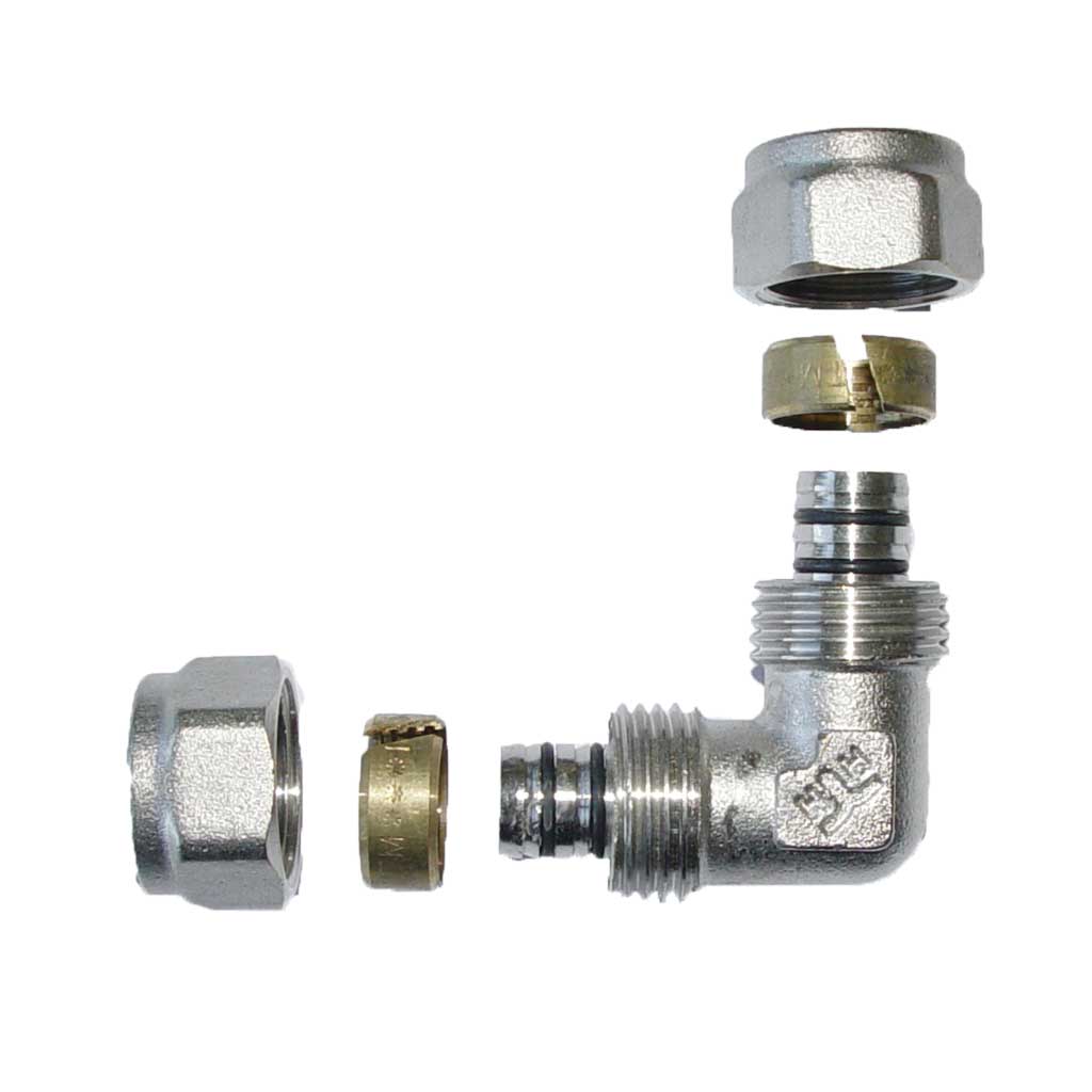 PEX Compression Fittings Elbow Connector 16mm 20mm 25mm Compression Fittings, 003a, 003b, 003c