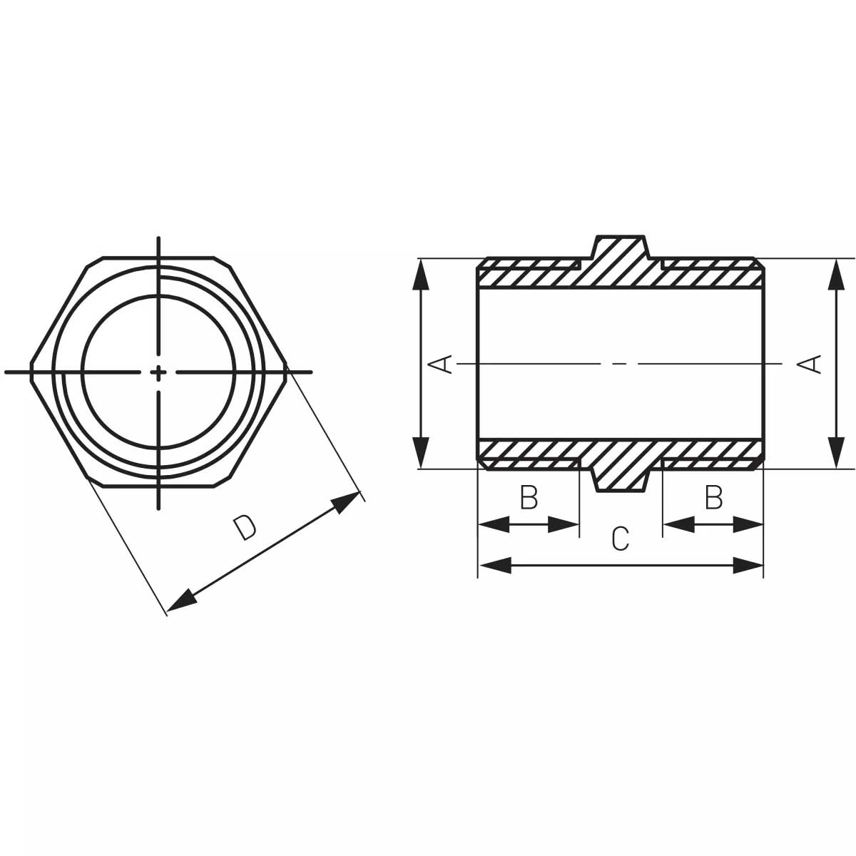 3/8 1/2 3/4 Inch Male Thread Pipe Nipple Connection Chromed Threaded Joints, 010a, 010b, 010c