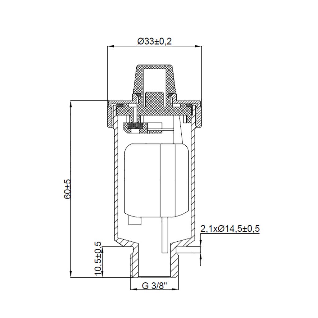 1/2 Inch Automatic Bleeding Valve Air Vent With Cut-off - Radiator Bleeding