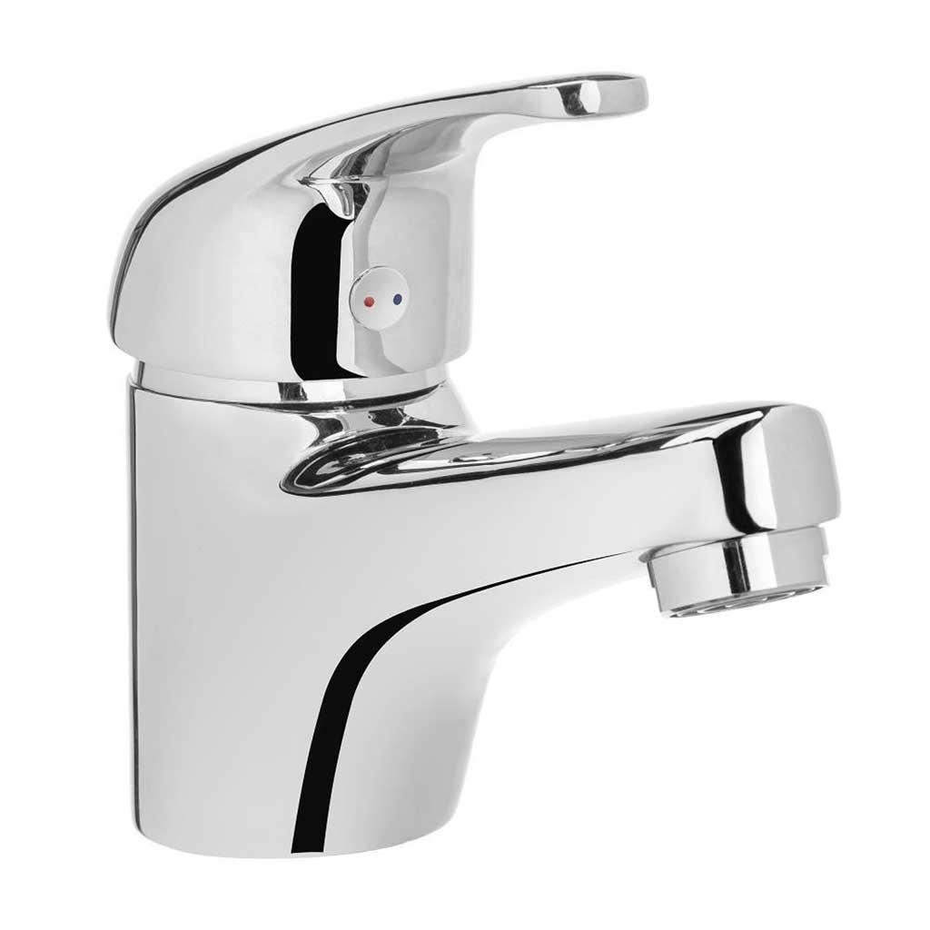 Bathroom Basin Mixer Tap Chrome Plated Brass Sink Ceramic Mixer - 