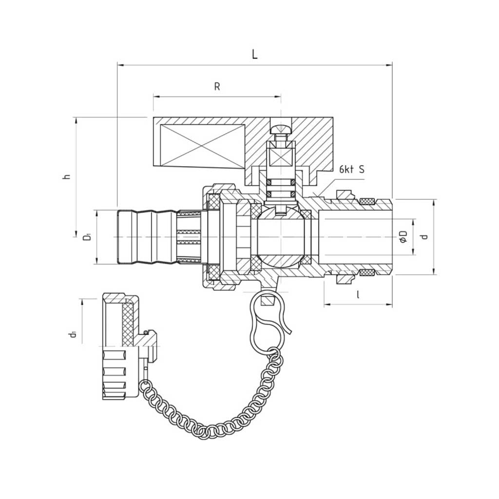 1/2 3/4 Water Drain Valve Cock Tap with Garden Hose Plug Ball Valves, 031a, 031b