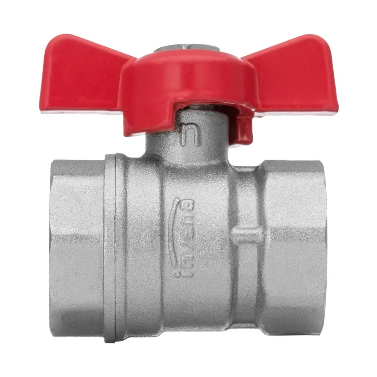 1 Inch Water Ball Valve Female Red Butterfly Handle - Ball Valves