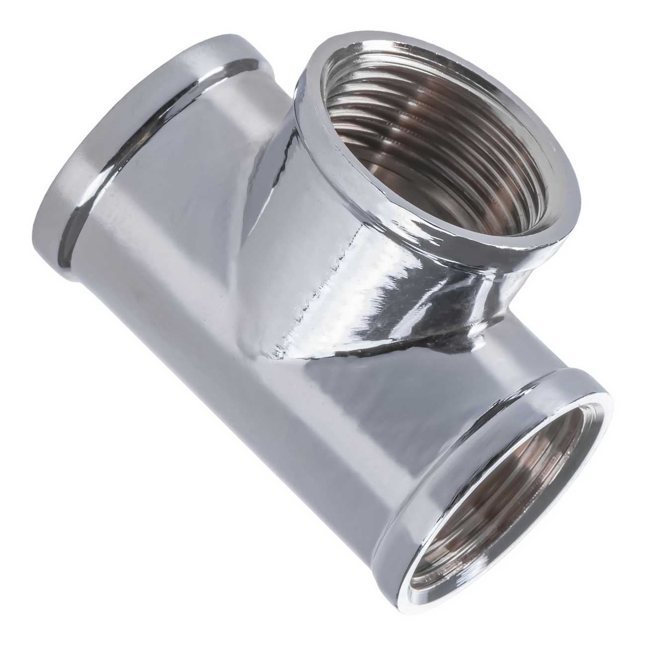 1/2 3/4 Inch Chrome Threaded Pipe Fittings Tee Female 3-Way Threaded Tees, 083, 084