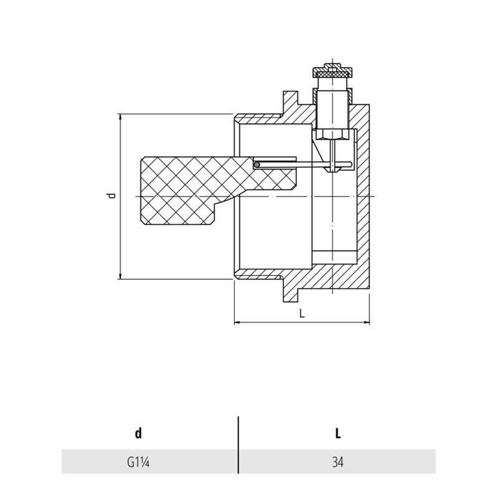 Automatic Air Vent 1 1/4 Inch Cut-off Valve Left Turn Thread - Radiator Bleeding