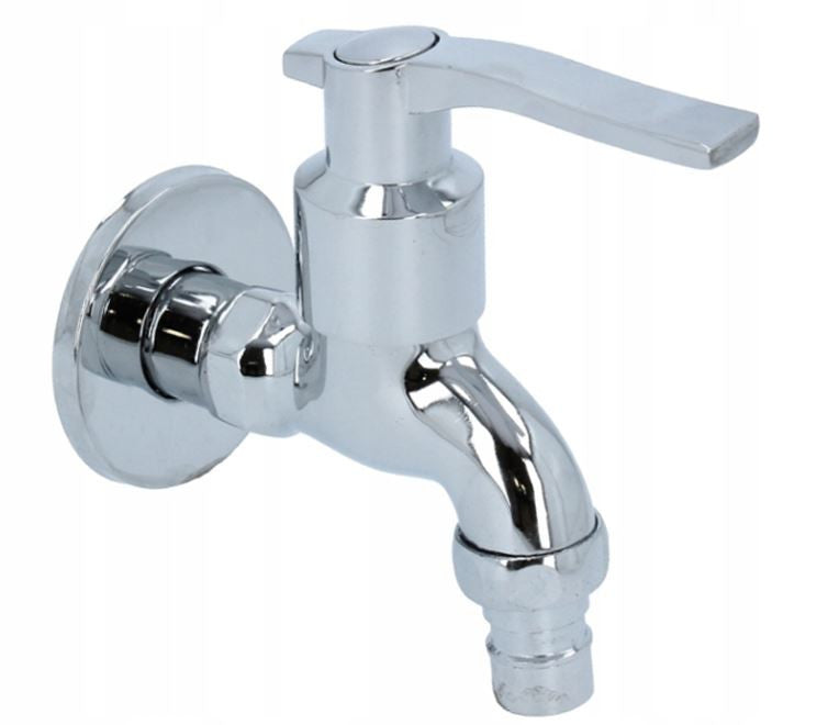 Chrome Water Garden Tap Watering Outdoor Wall Mounted Faucet