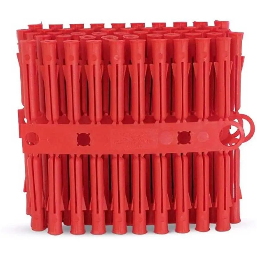 P2/100 Talon Plastic Fixing Wall Plugs Red 5.5x42mm 100 Pack - Nuts Bolts and Washers