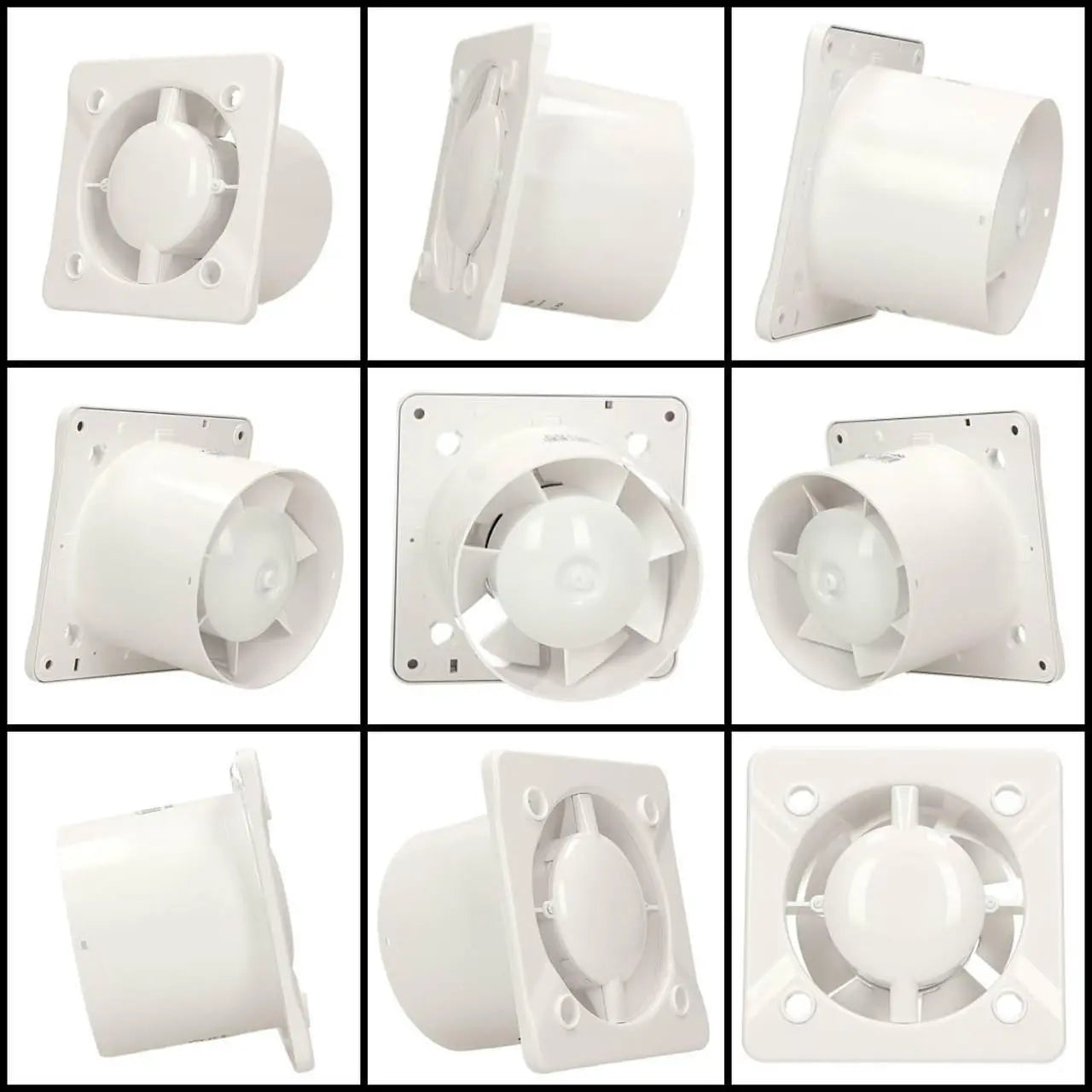 100mm Bathroom Extractor Fan LINEA Panel Wall Ventilation Bathroom Extractor Fans, A322a, A322b, A322c, A322d, A322e, A322f, A322g, A322h, A322i, A322j, A322k, A322l
