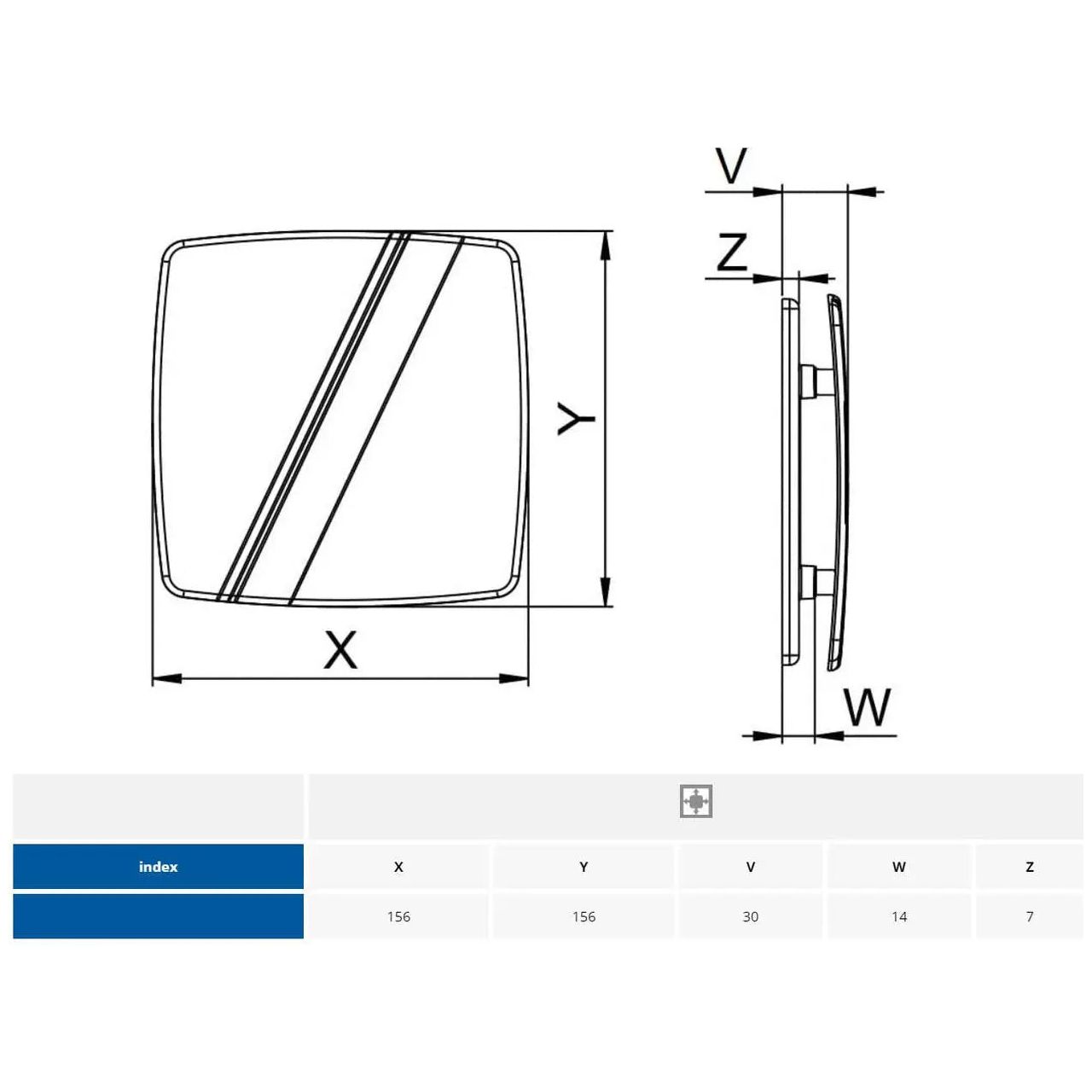 100mm Bathroom Extractor Fan LINEA Panel Wall Ventilation Bathroom Extractor Fans, A322a, A322b, A322c, A322d, A322e, A322f, A322g, A322h, A322i, A322j, A322k, A322l
