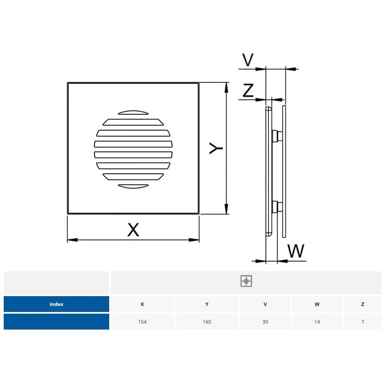 100mm Bathroom Extractor Fan RIFF Wall Ventilation Bathroom Extractor Fans, A324a, A324b, A324c, A324d