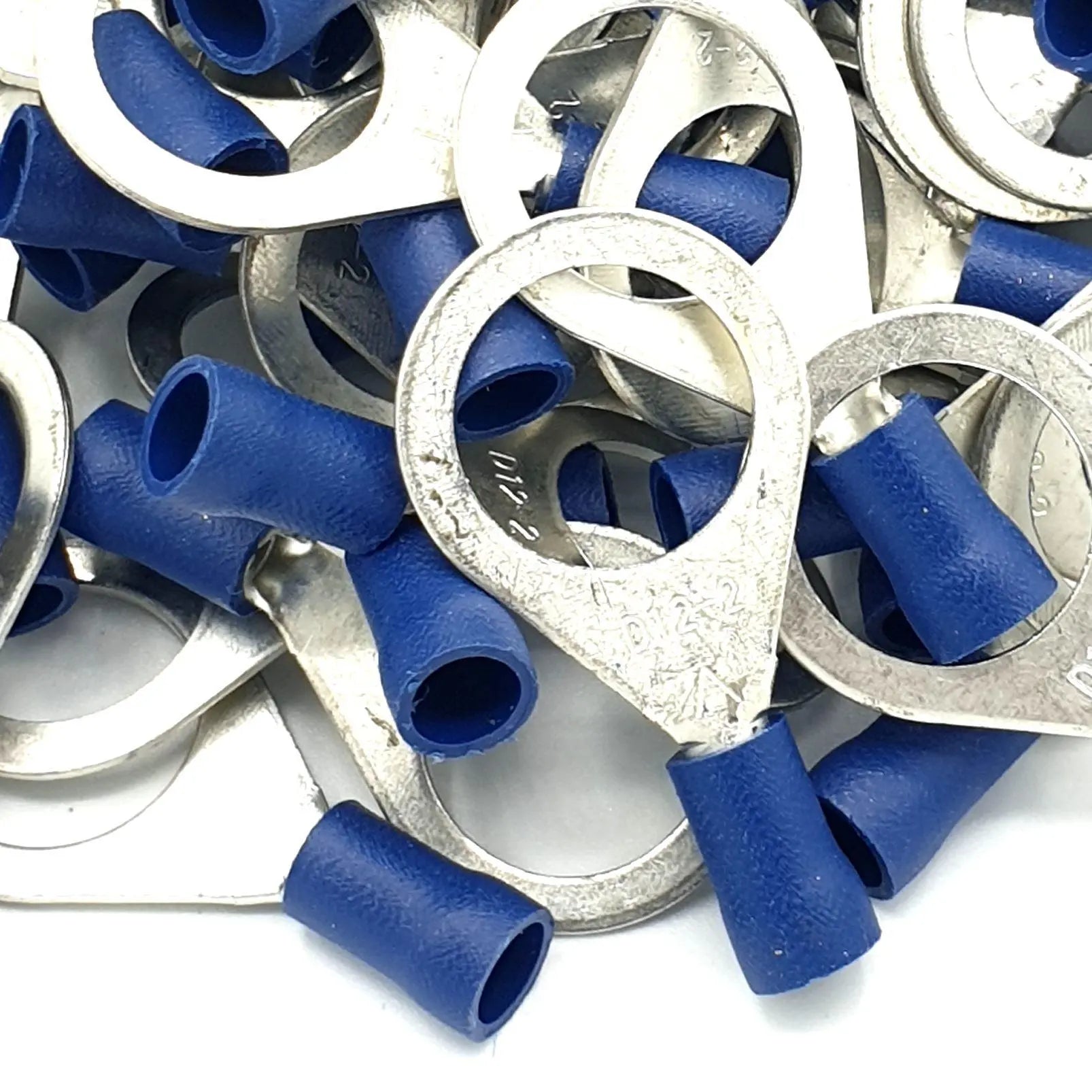 100pcs Blue Insulated Crimp Ring Terminals Connectors Electrical Consumables