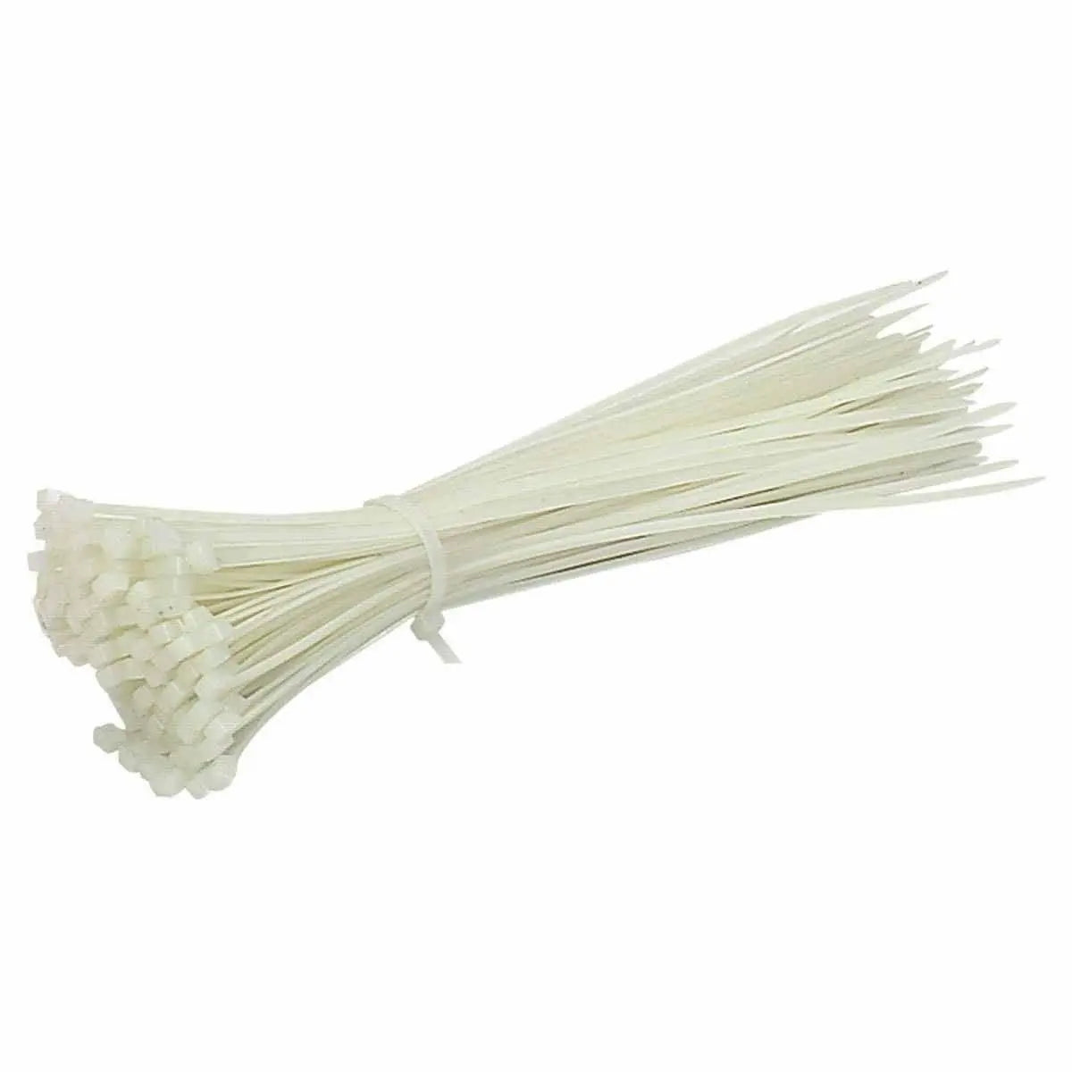 100pcs White Plastic Cable Ties 2.5mm Zip Tie Wraps 80-200mm Electrical Consumables