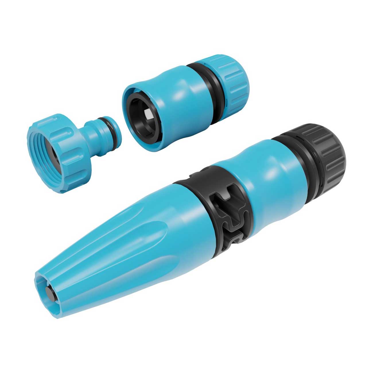 1/2 Inch Garden Spray 4 Piece Hose Connector Nozzle Plastic - Hose Gun Sprays