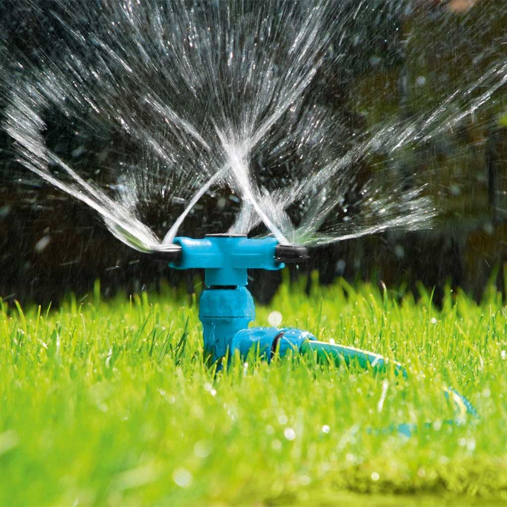 Garden Sprinkler Adjustable Speed Rotating 3 Arm Plastic