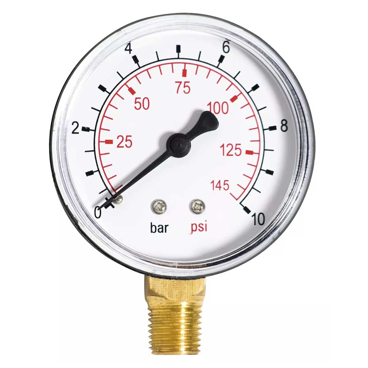 Pressure Gauge Water 1/4 Side/Bottom Entry 60mm Dial Pressure Gauges