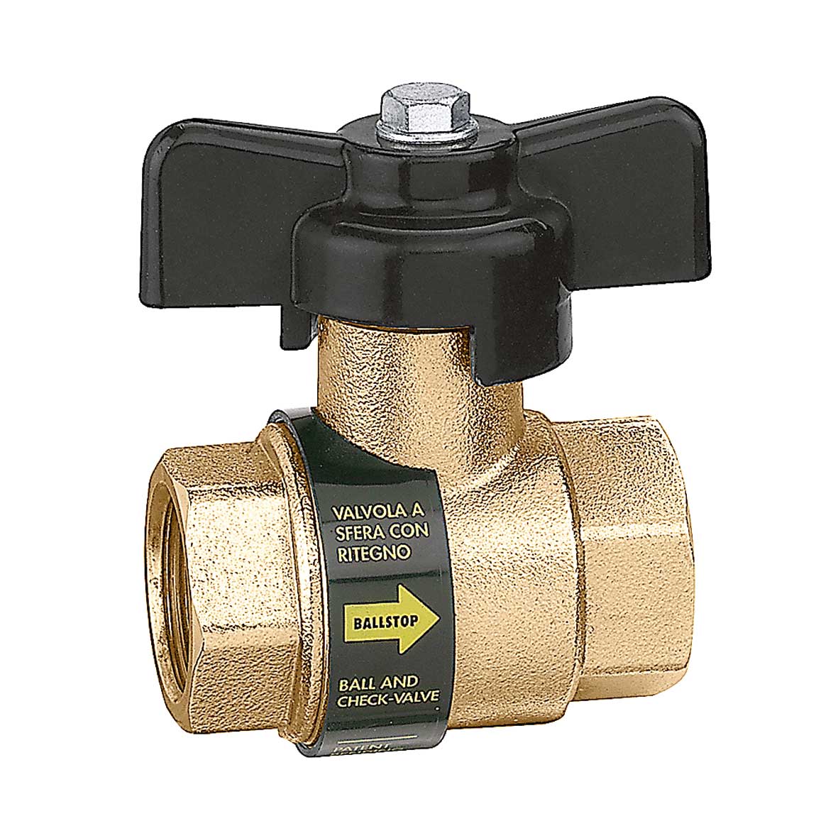 3/4 Inch Ball Valve Integrated Non-return Valve Caleffi 3230 - Ball Valves