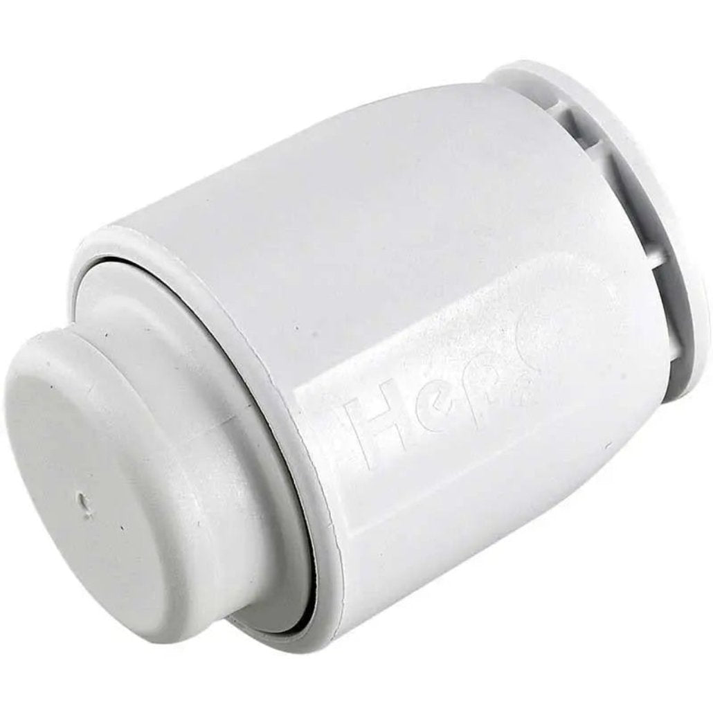 HD62/15W Hep2O Demountable Pipe Stop-End Cap White 15mm - Hep2o Fittings