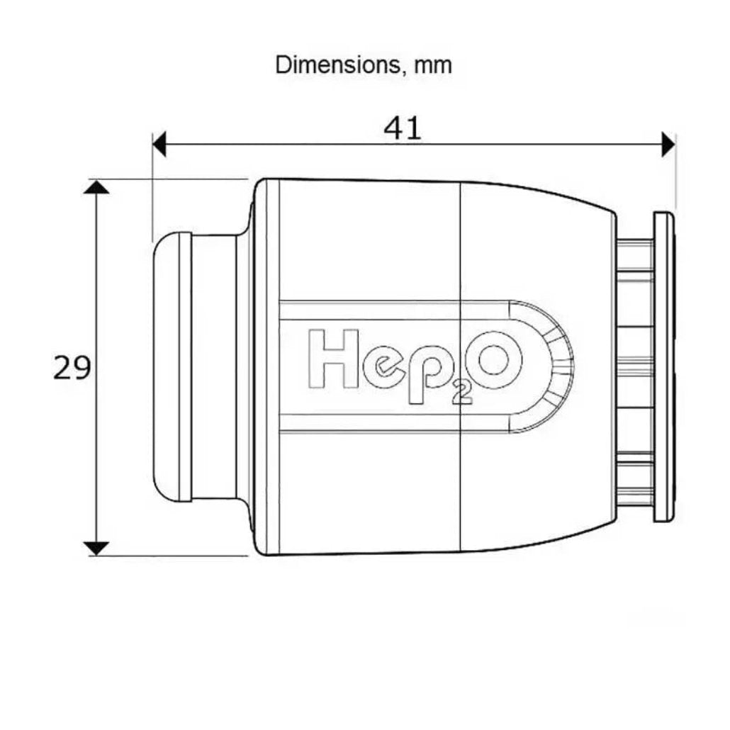 HD62/15W Hep2O Demountable Pipe Stop-End Cap White 15mm - Hep2o Fittings