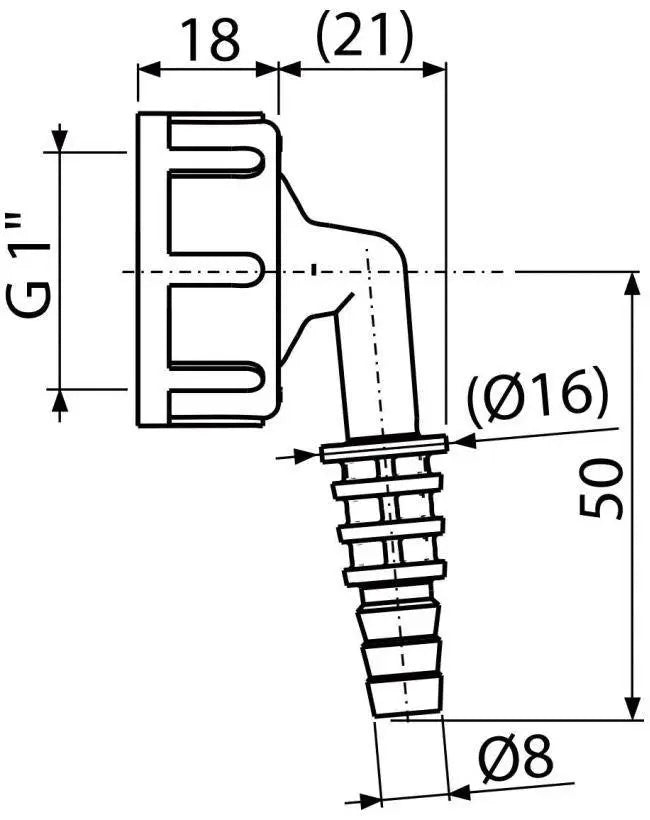 Washing Machine Connection Elbow 1 Inch x 8/16mm Hose Dishwasher and Washing Machine Accessories