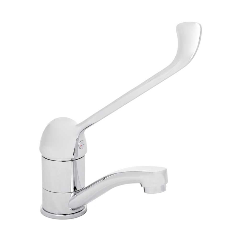 Basin Mixer Tap Extended Lever Swivel Spout, Disabled, Mobility, Large Lever - Basin Taps