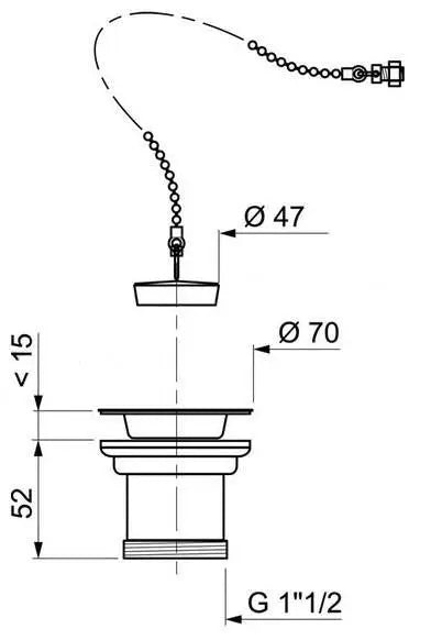 1 1/2 Inch D 50mm Kitchen Sink Steel Basket Strainer Waste - Kitchen Sink Plugs
