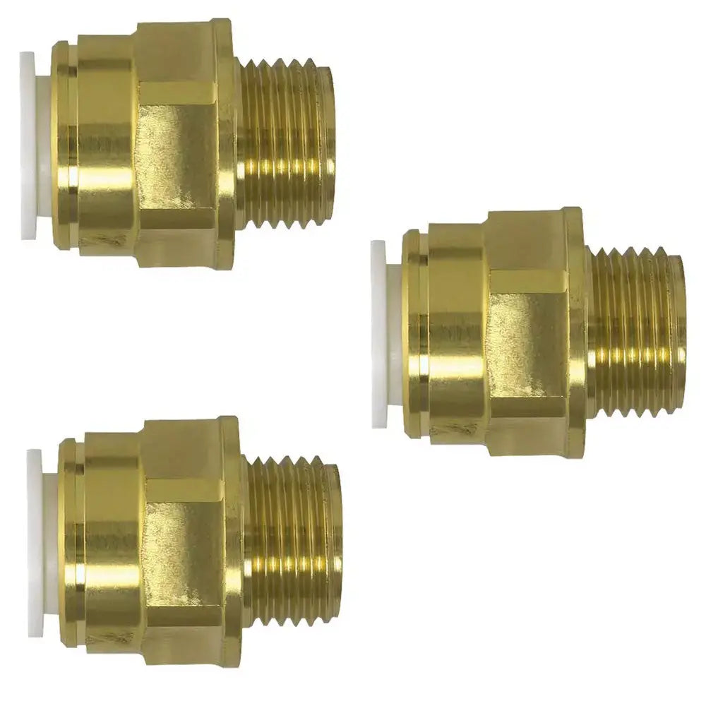 3x Male Coupler 15mm x 1/2 Inch John Guest JG Speedfit - John Guest Fittings