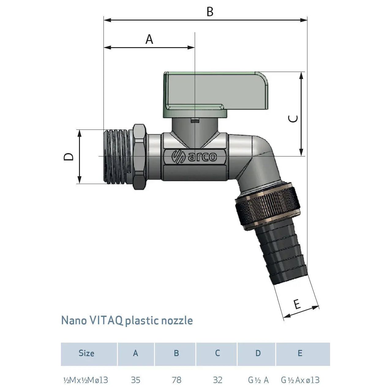 1/2 Inch Outdoor Tap Valve Anti-lime High Quality Garden Quarter Turn