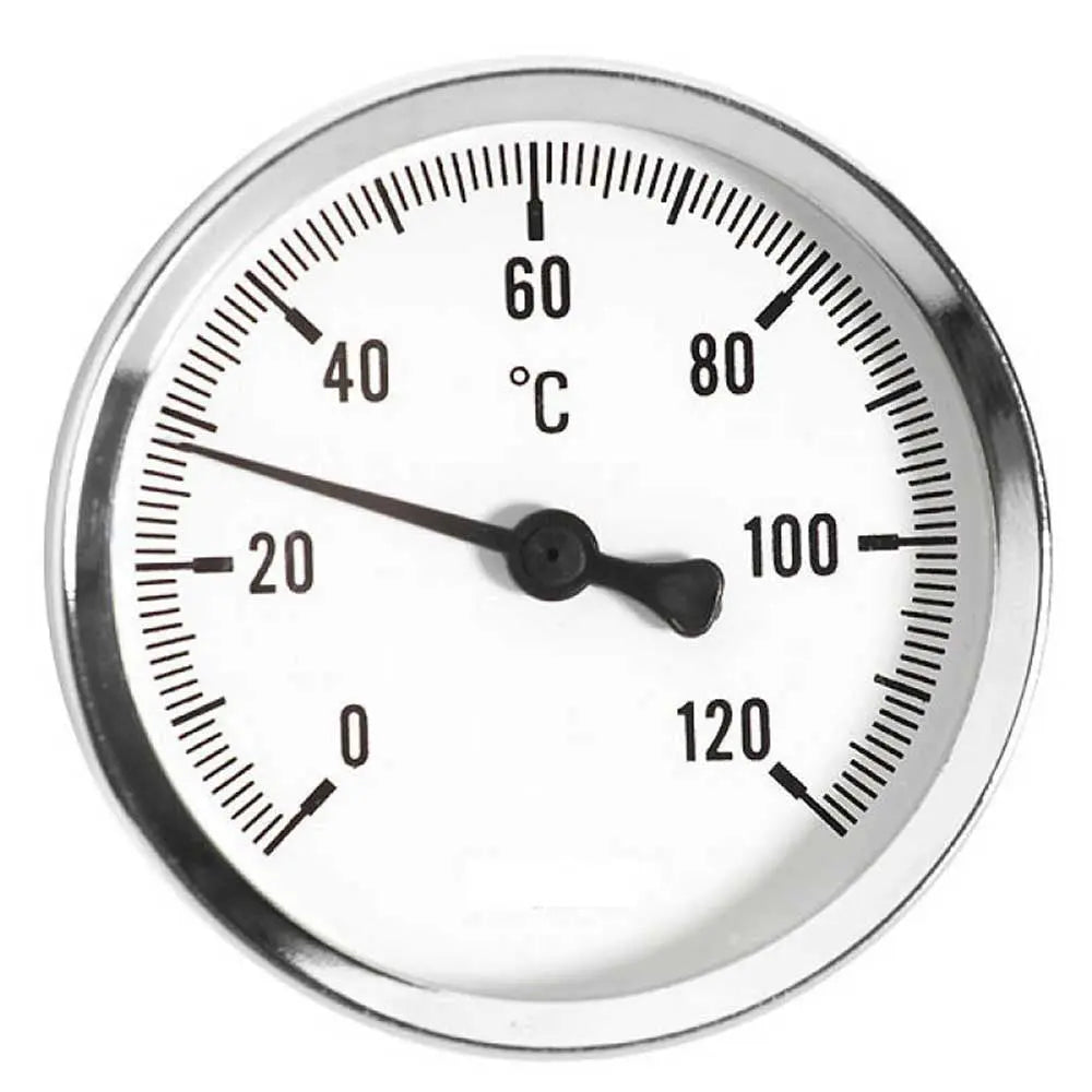 120C Thermometer Temperature Gauge 1/2 Inch Rear Entry 100mm - Temperature Gauges