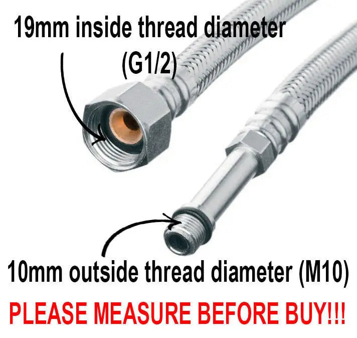 M10 x 1/2 Inch Tap Tail Connector Flexible Hose Pipe Flexible Connectors For Taps