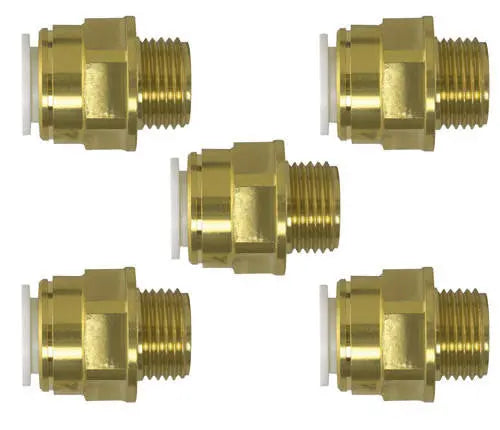 5x Male Coupler 22mm x 1/2 inch John Guest JG Speedfit - 