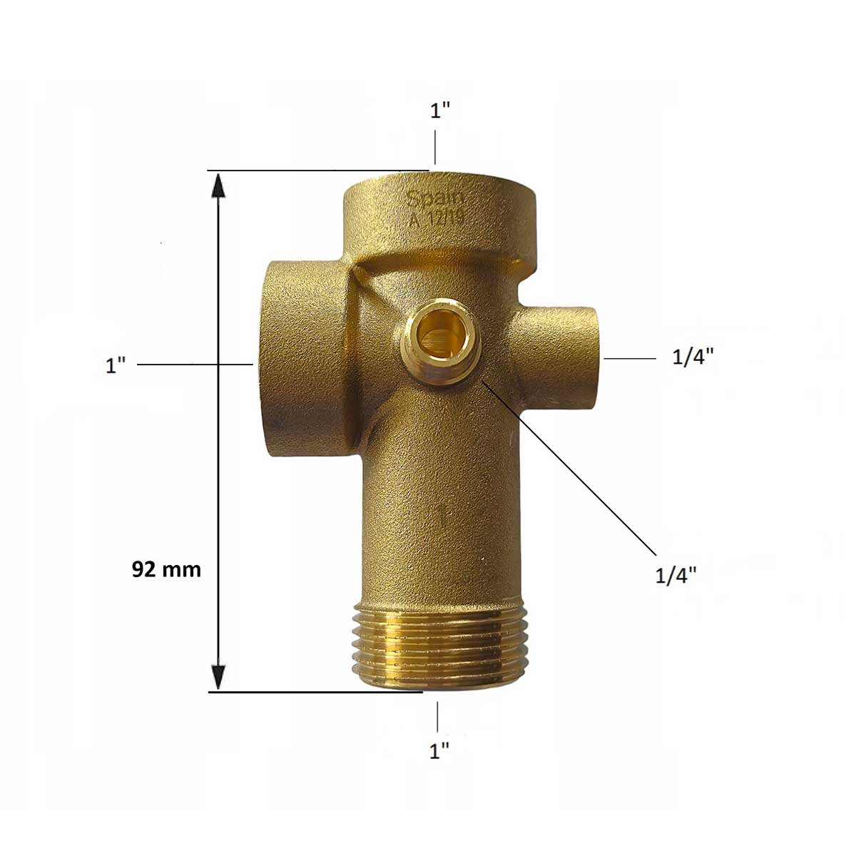 5-Way 1x1/4 Inch Pump Connector Fittings Vessels Gauges - Water Pumps