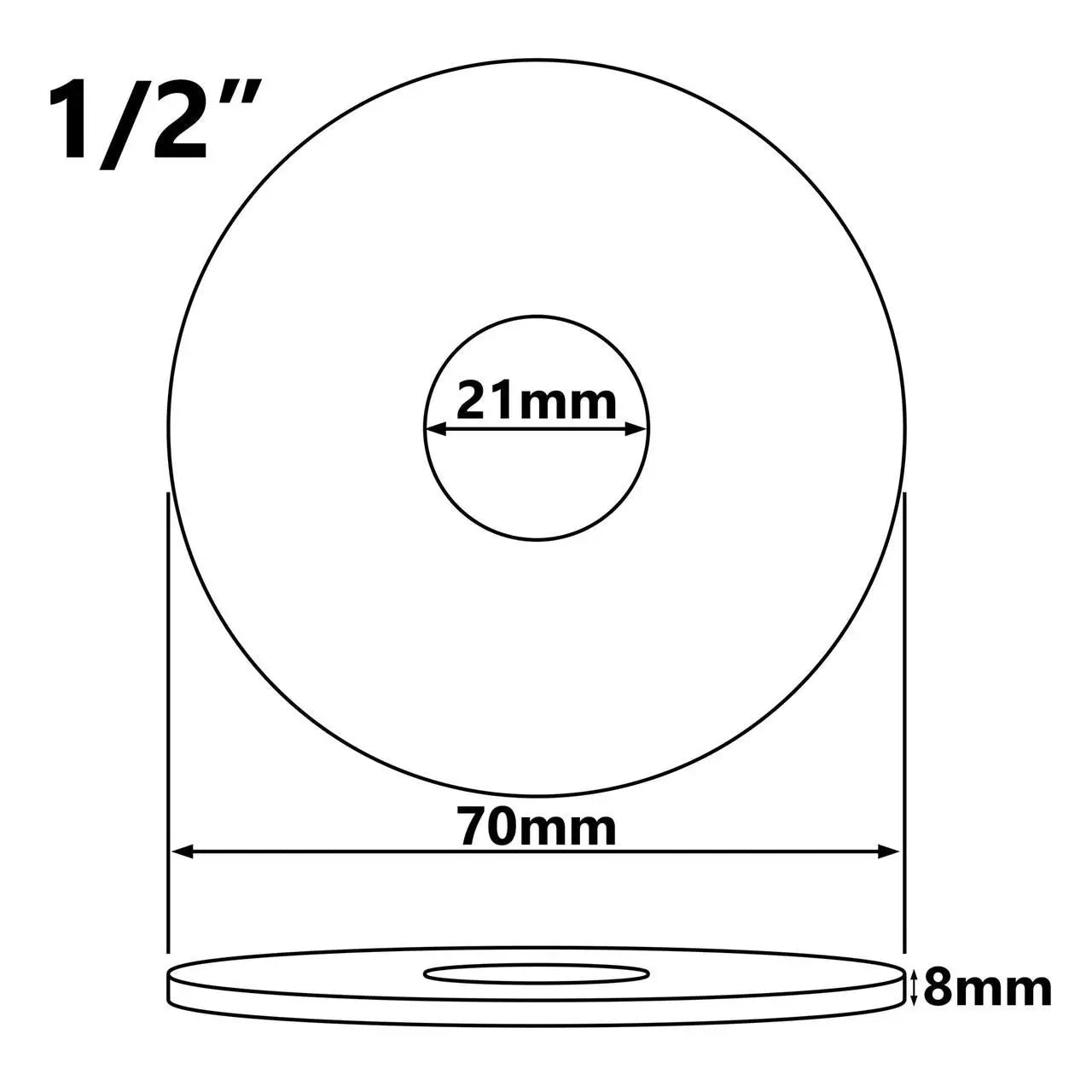 21mm 26mm Black Steel Valve Tap Pipe Cover Collar 8mm High Pipe Covers, A558a