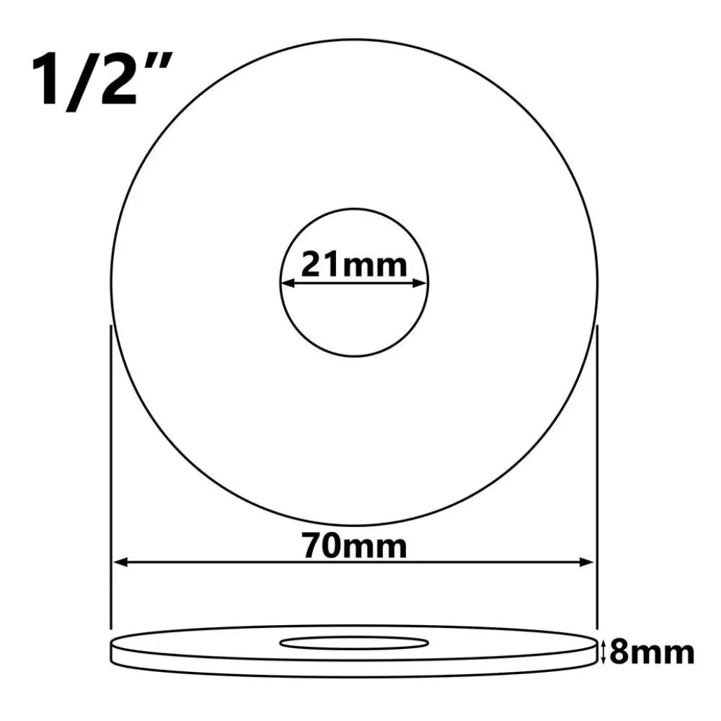 21mm 26mm Chrome Steel Valve Tap Pipe Cover Collar 8mm High Pipe Covers, A160a