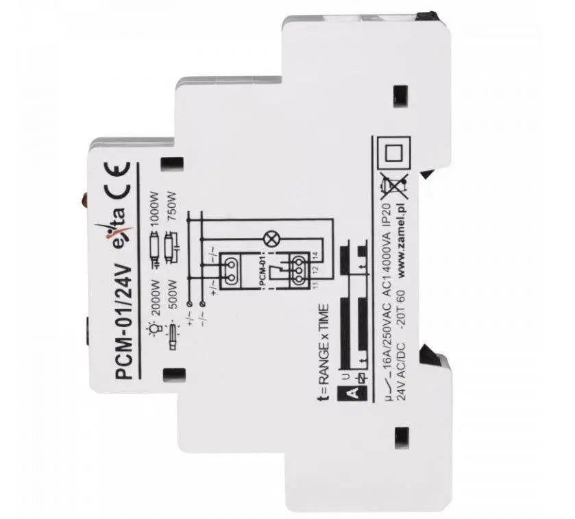 Time Relay Switch On Delay 24V AC/DC Type: PCM-01/24V Home Automation Relays