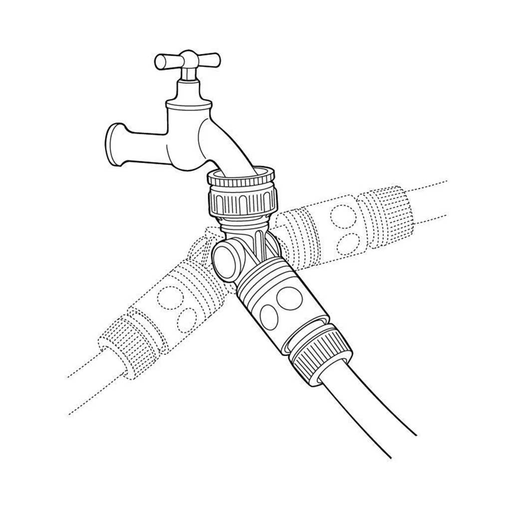 Gardena 299920 Rotating Swivel Garden Tap Connector Adaptor - Hose Tap Fittings