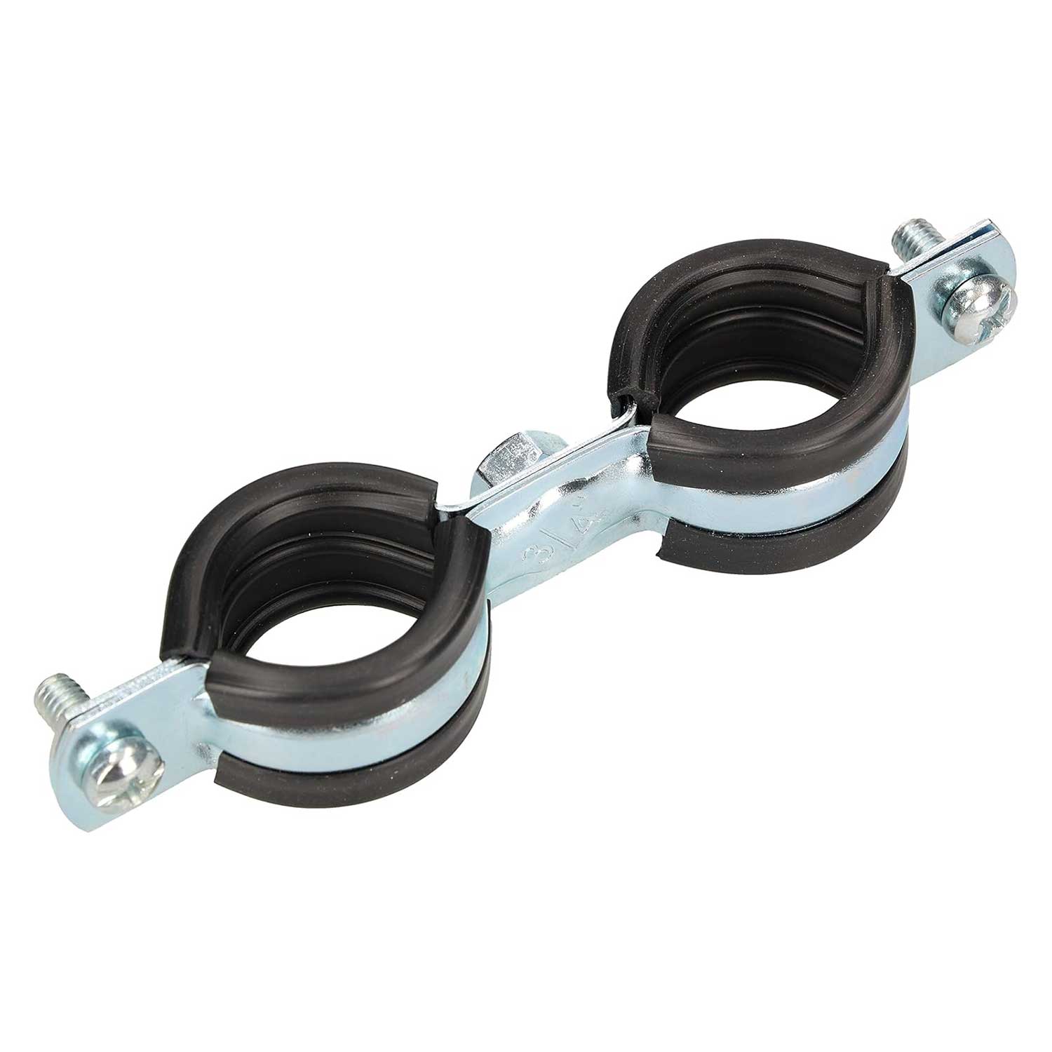 double wall pipe clamps with antivibration rubber