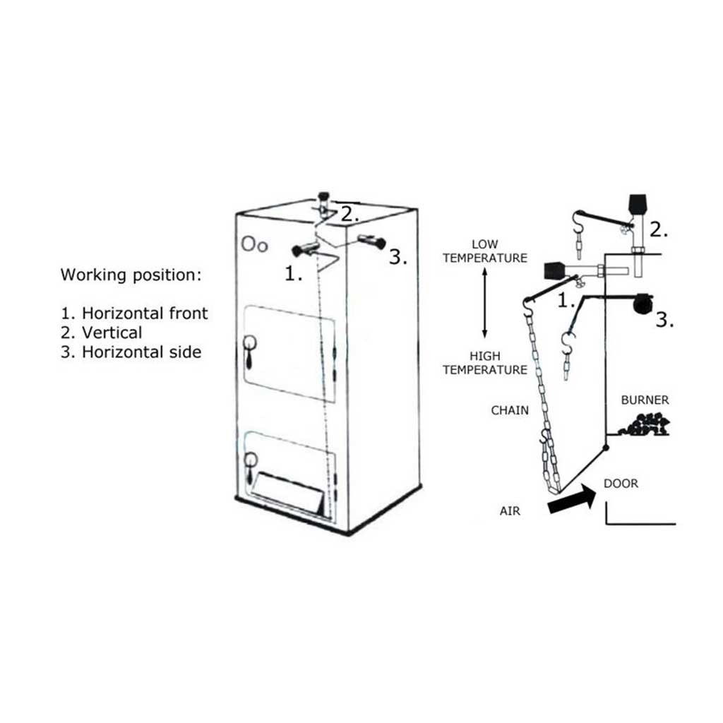 Draught Regulating Valve 3/4 Inch Flue Regulation Boilers - Heating Accessories