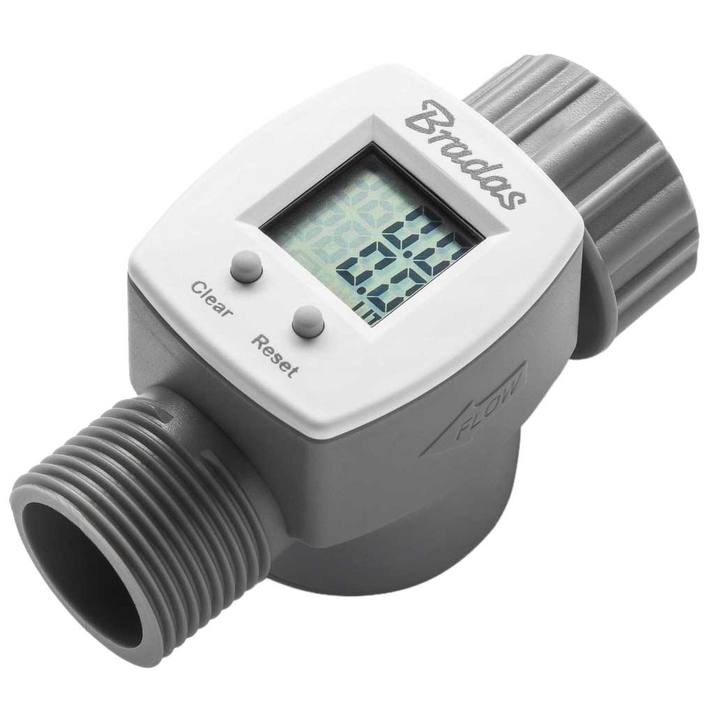 3/4 Inch Digital Electronic Water Flow Meter Hose Smart - Water Flow Meters