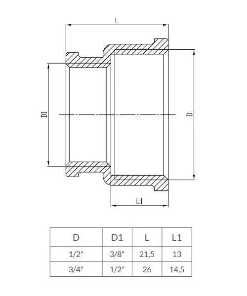 Chromed Threaded Pipe Reducer Female 1/2 x 3/8 3/4 x 1/2 Thread Reducers and Adaptors, 657a, 657b