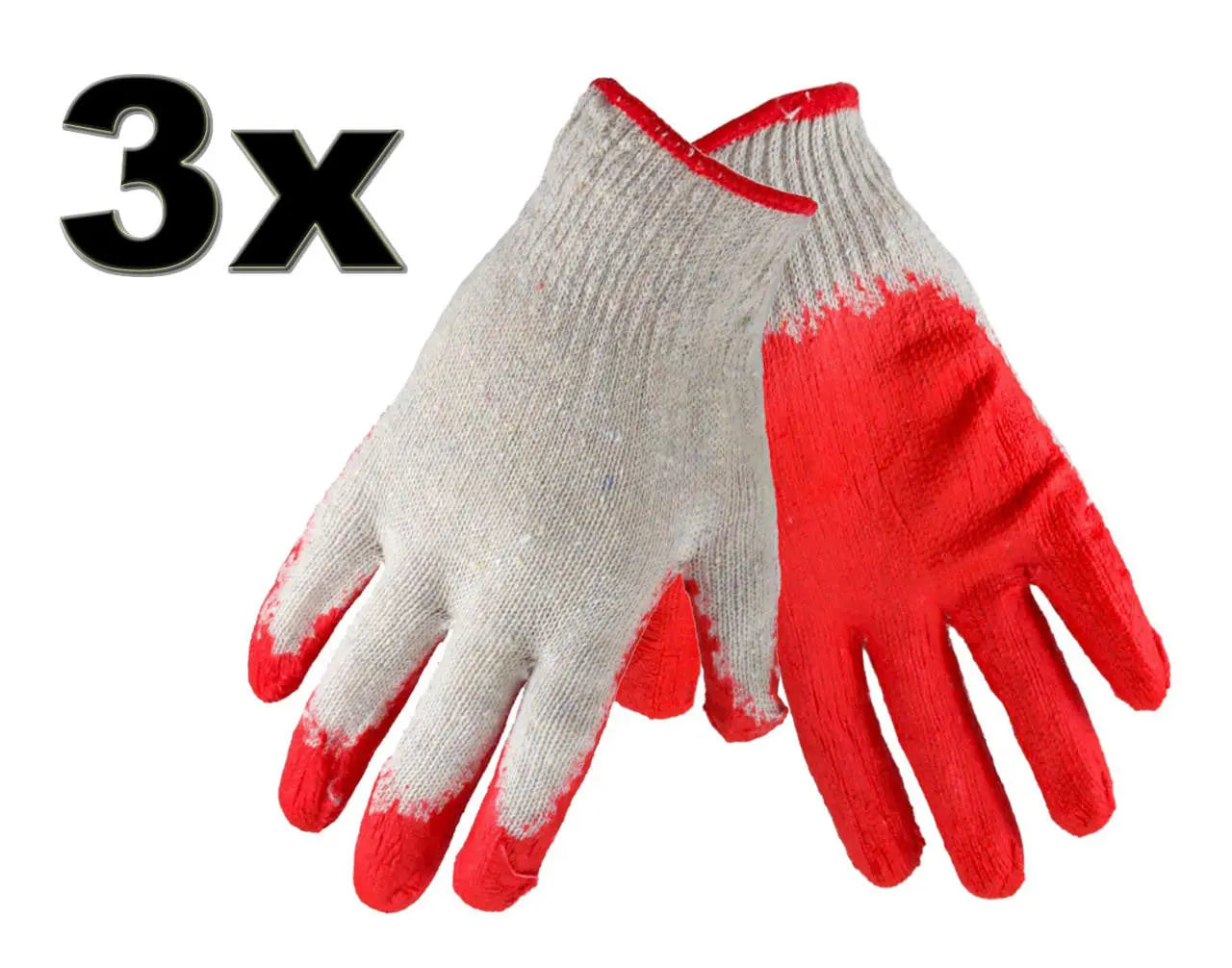 3 Pairs Cotton Protective Garden Gardening Gloves Perfect Grip Standard Size - 