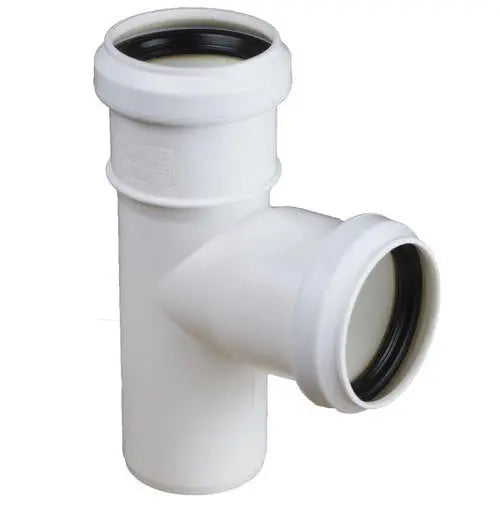 50/32mm Waste Pipe Tee 90 Deg Pipe Drain Fittings Sewage Waste Pipe & Fittings