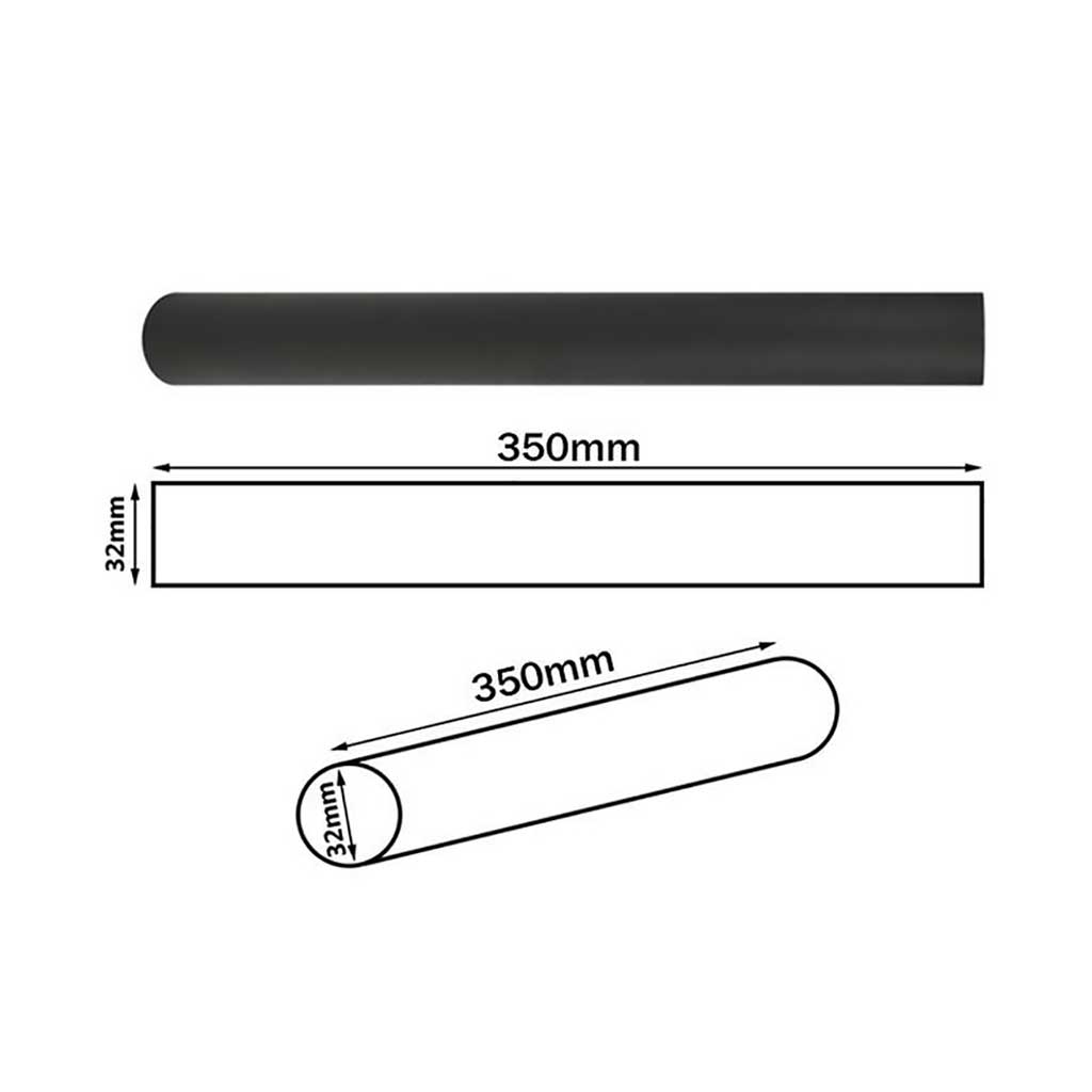 350mm Black Pipe 32mm Wide Drain Waste Replacement Part