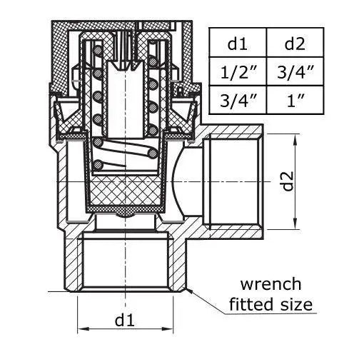 1/2 3/4 1 Female Safety Pressure Relief Valve 1,5-8 Bar Size diagram, 738a, 738b, 738c, 738d, 738e, 738f, 738g, 738h, 738i, 738j, 738k, 738l