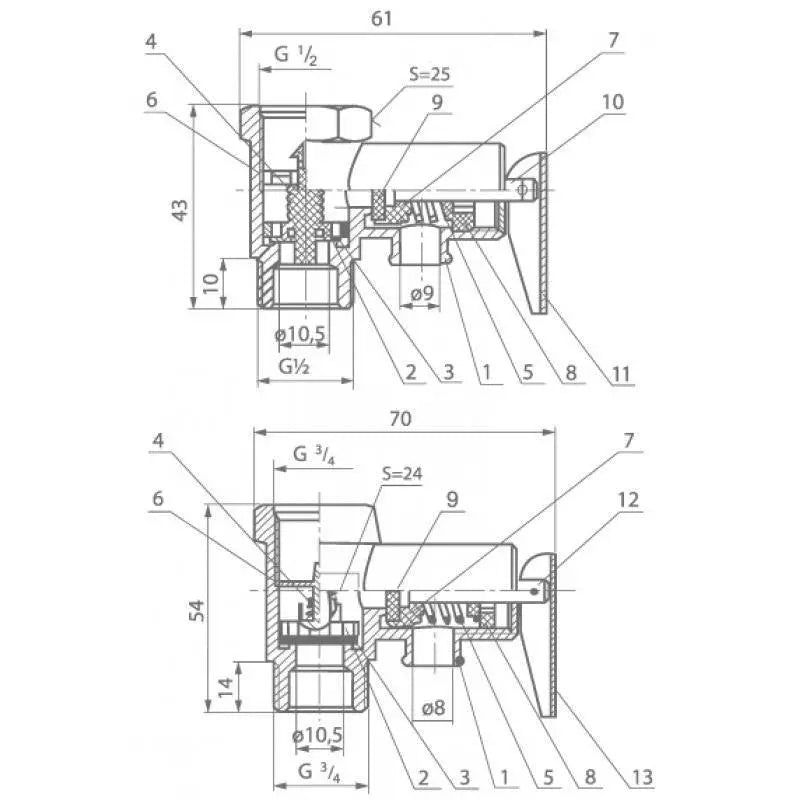 1/2 3/4 6 Bar Boiler Safety Pressure Relief Valve PRV Pressure Reducing Valves